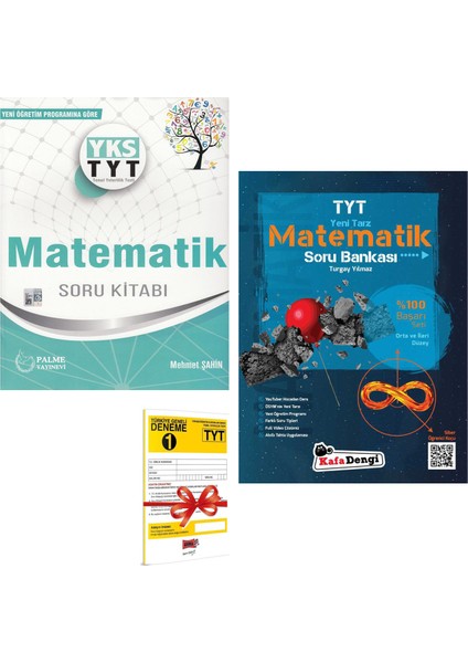 TYT Matematik Soru Kitabı ve Kafadengi TYT Matematik Soru Bankası Seti - Deneme