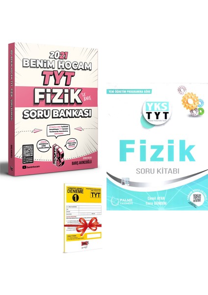 TYT Fizik Soru Bankası ve Palme TYT Fizik Soru Kitabı Seti + Deneme