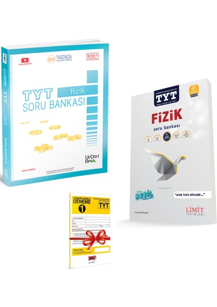 TYT Fizik Soru Bankası ve Limit Yayınları TYT Fizik Soru Bankası Seti + Deneme