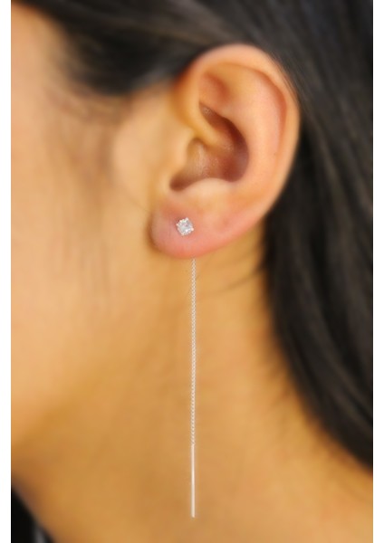 Tektaş Zincir Tasarım Kadın Gümüş Küpe fiyatları