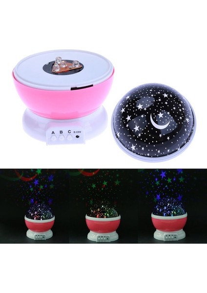 Star Master Dönen Yıldızlı Gökyüzü Projeksiyon Gece Lambası Pembe indirimleri