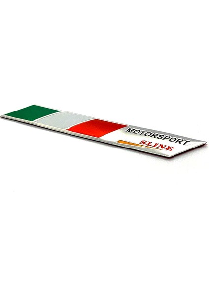 Krom Kaplama Italya Bayrağı Alüminyum Logo Italya Bayrağı Arma