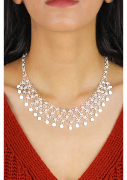 Üç Sıra Kişniş Midyat Gümüş Gerdanlık Kolye