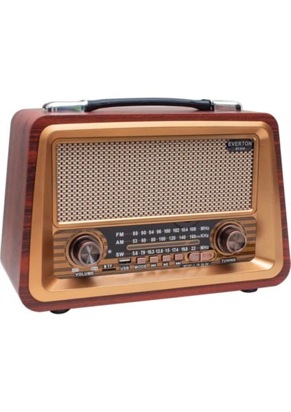 RT-810 Nostaljik Alarm Saatli Bluetooth Radyo