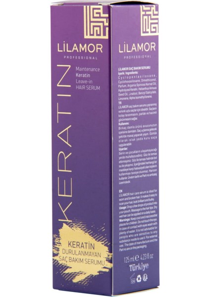 Keratinli Durulanmayan Saç Bakım Serumu 125 ml