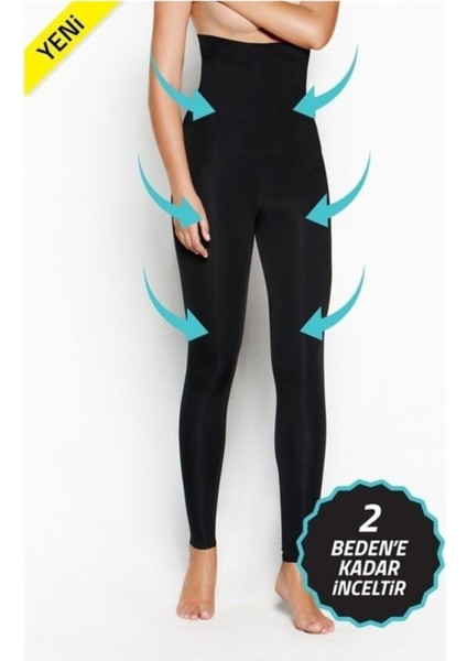 Yüksek Bel Iki Beden Inceltici Sıkılaştırıcı Korse Tayt Termal Sauna Tayt