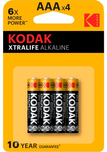 Xtralıfe Alkalin Ince Pil - Aaa 4'lü