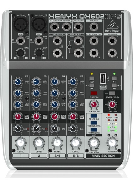 Xenyx QX602MP3 6-Kanal Analog Mixer