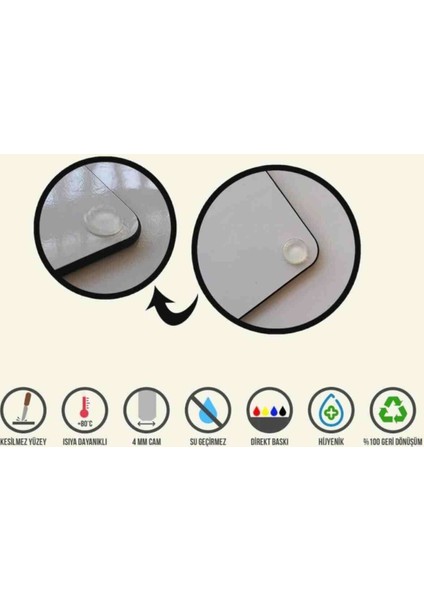 Kırmızı Kutular Cam Kesme Tahtası - Cam Kesme Tablası | 30 cm. x 40 cm. fiyatları