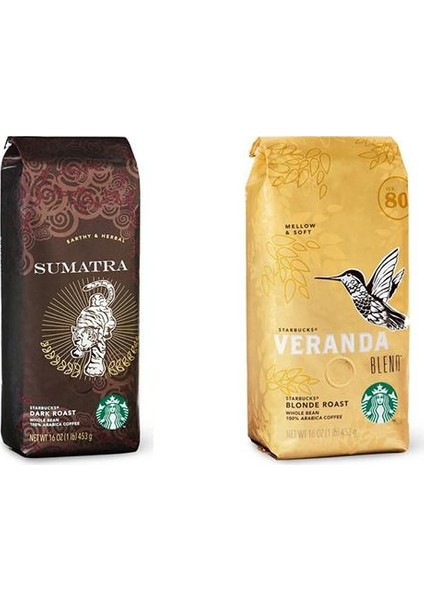 Sumatra ve Veranda Çekirdek Kahve 2'li 250 gr