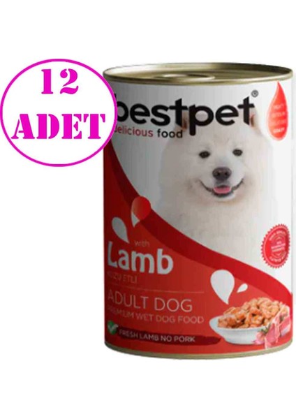 Kuzulu Köpek Konservesi 400 gr 12 Adet