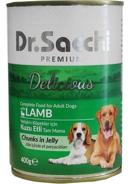 Dr. Sacchi Kuzu Etli Köpek Konservesi 400 G 20'li Set