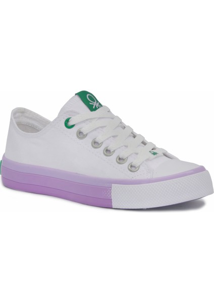Benetton Bnt 30176 Beyaz Günlük Bayan Ayakkabı Bayan Spor