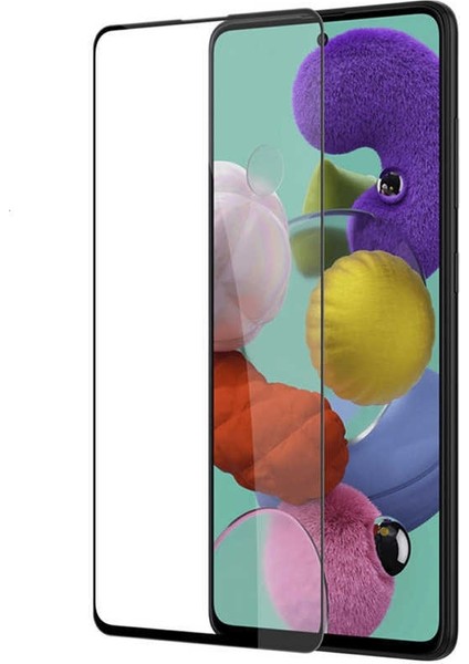 Samsung Galaxy A52 Ekran Koruyucu Tam Kaplayan Cam Koruyucu Siyah