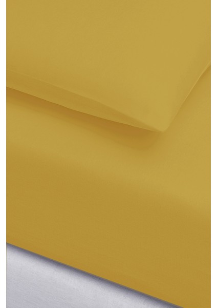 Igi Ranforce Çift Kişilik Fitted Çarşaf Set - 160X200 - Sarı