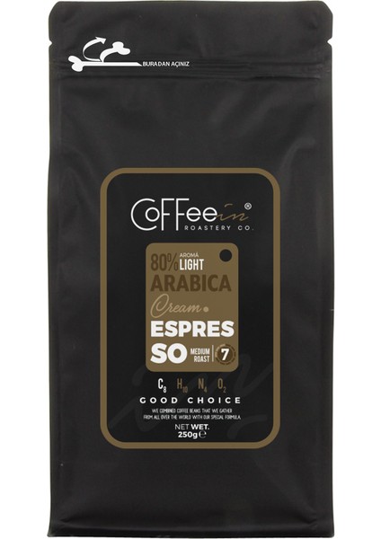 Espresso Cream Çekirdek Kahve 250 gr