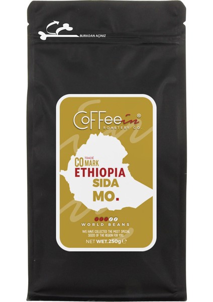 Ethiopia Sidamo Yöresel Filtre Kahve 250 gr