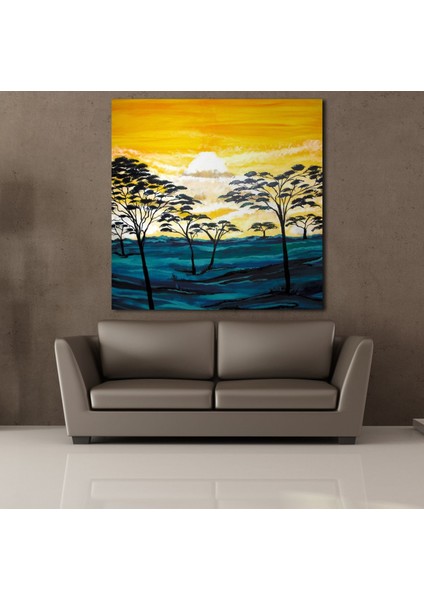 Siyah Ağaçlar 25 x 25 cm fiyatları