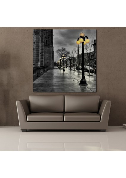 Gri Newyork Sokağı Gökyüzü 120 x 120 cm fiyatları