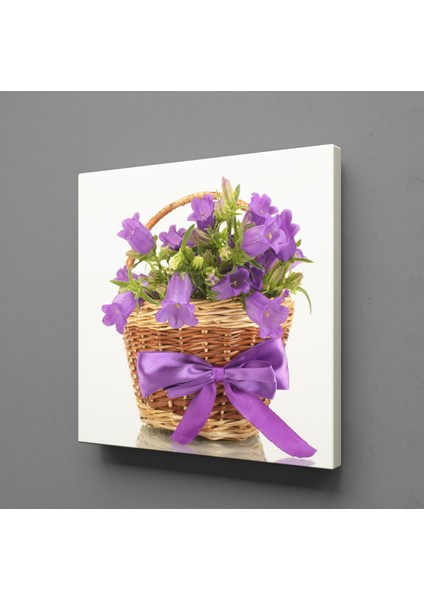 Saksıda Mor Menekşeler 70 x 70 cm