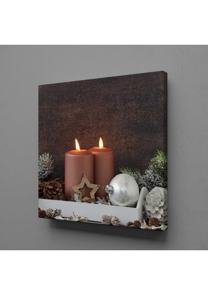 Ikili Kahverengi Mum 70 x 70 cm