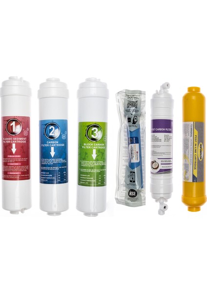 Kapalı Kasa Su Arıtma Cihazlarına Uyumlu 6'lı Filtre Seti Lg Membranlı