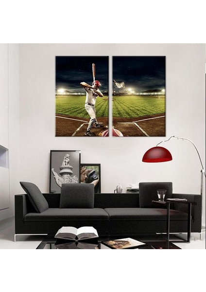 Beyzbol Kanvas Tablo 70 x 60 cm fırsatları