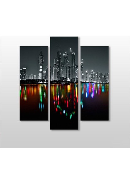 Şehir Manzarası ve Yansıma Kanvas Tablo 102 x 110 cm