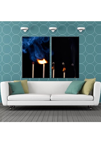 Kibrit Kanvas Tablo 90 x 80 cm