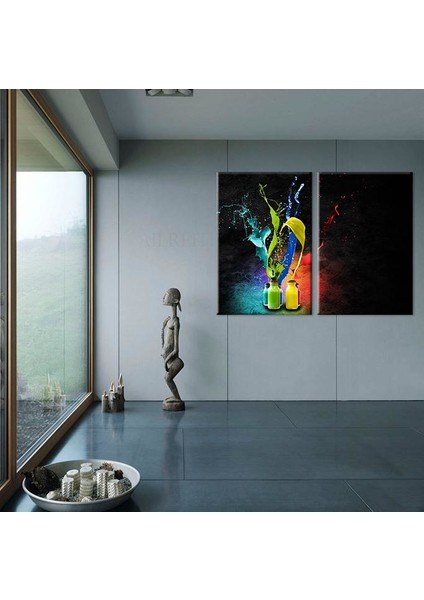 Naturel Boya Şişeleri Kanvas Tablo 70 x 60 cm fırsatları