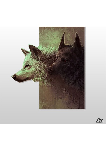 Kurtlar Kanvas Tablo 100 x 50