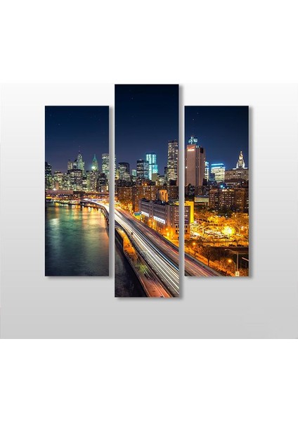 New York Manzara Kanvas Tablo 97 x 100 cm