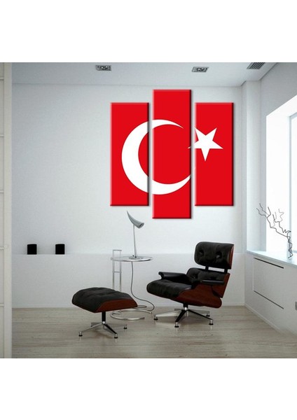 Türk Bayrak Kanvas Tablo 102 x 110 cm