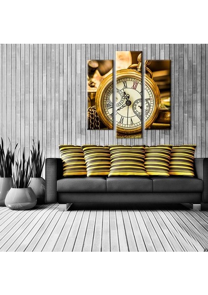Saat Gold Kanvas Tablo 102 x 110 cm