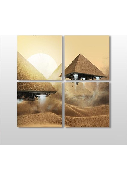Piramitler Kanvas Tablo 200 x 200 cm