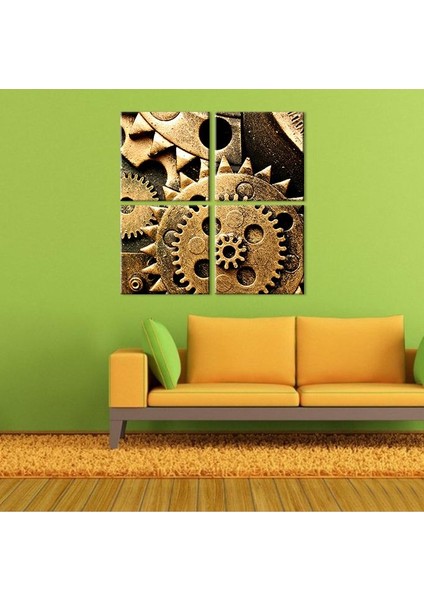 Dişli Çark Kanvas Tablo 150 x 150 cm