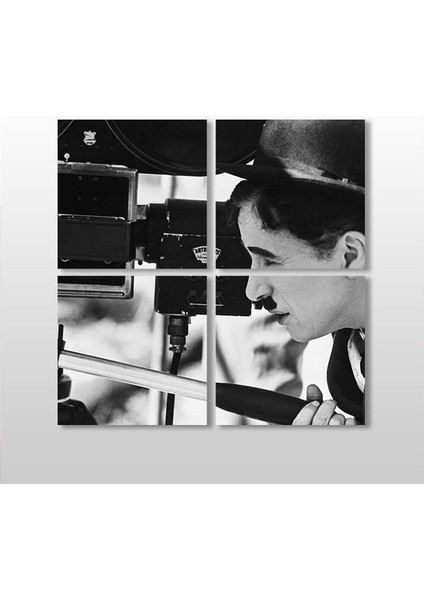 Charlie Chaplin Kanvas Tablo 90 x 90 cm