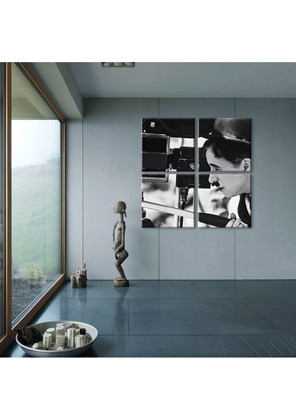 Charlie Chaplin Kanvas Tablo 90 x 90 cm