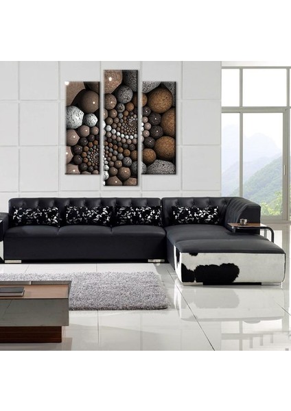 Sahilden Taşlar Kanvas Tablo 138 x 150 cm