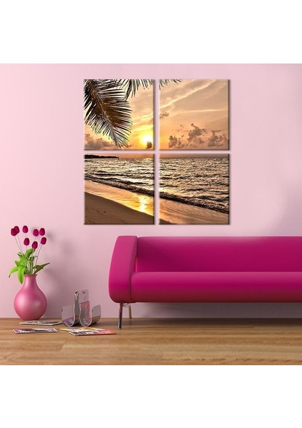 Gün Batımı Kanvas Tablo 100 x 100 cm