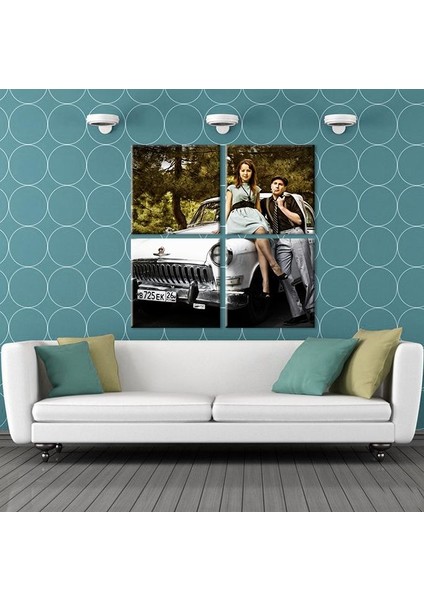 Klasik Araba Kanvas Tablo 80 x 80 cm