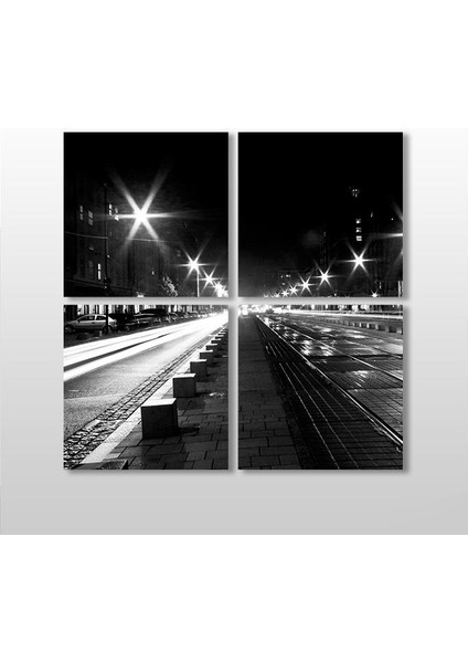 Sokak Lambaları Kanvas Tablo 90 x 90 cm