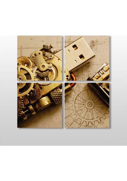 Flash Bellek Kanvas Tablo 200 x 200 cm