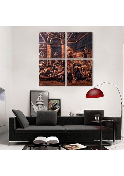 Bakır Tablo Kanvas Tablo 130 x 130 cm