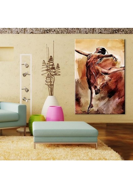 Dans Eden Kadın Portre Kanvas Tablo 120 x 60 modelleri