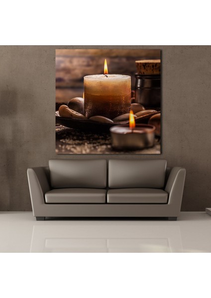 Kahverengi Mum Resimleri 120 x 120 cm