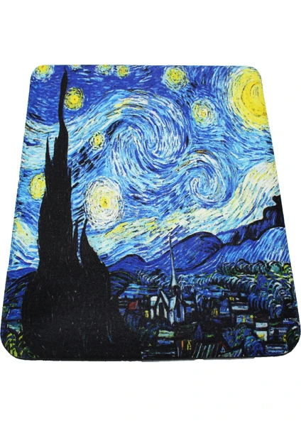 Van Gogh Yıldızlı Gece Bilek Destekli Dikdörtgen Mousepad