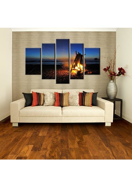 Kumsaldeki Ateş Kanvas Tablo 190 x 110 cm fırsatları