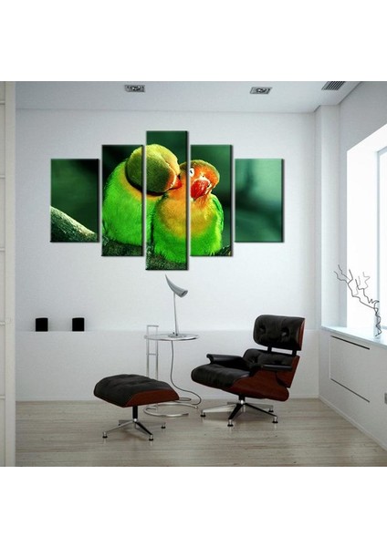 Papağan Çift Kanvas Tablo 105 x 60 cm
