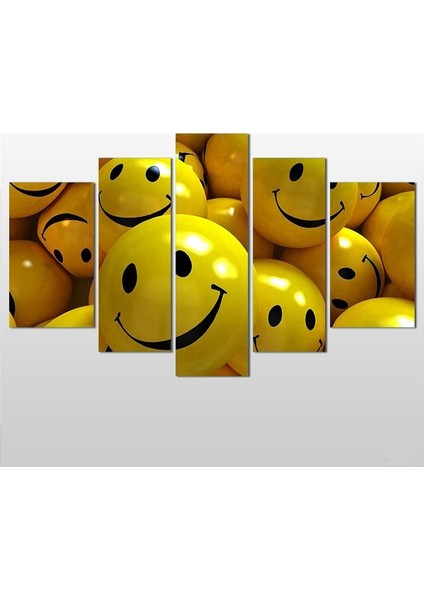 Gülen Emojiler Kanvas Tablo 225 x 130 cm